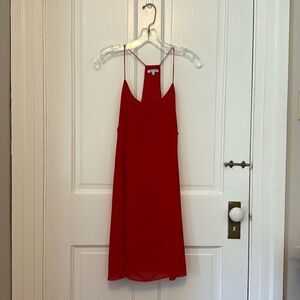 Red sleeveless dress